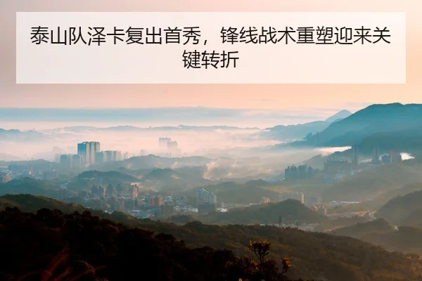 泰山队泽卡复出首秀，锋线战术重塑迎来关键转折
